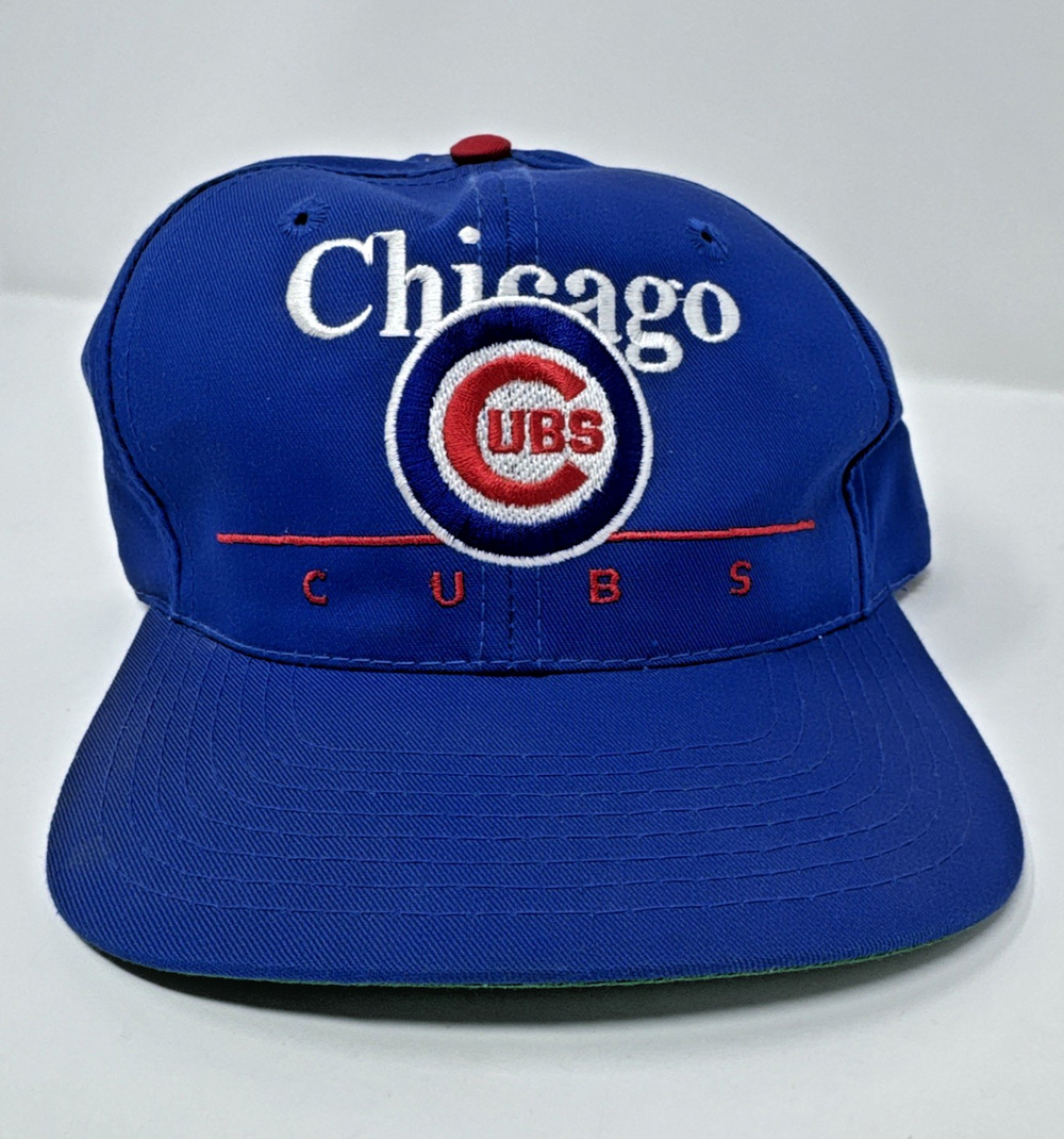 Vintage Chicago Cubs Hat 90s Snapback Single Bar MLB Blue Baseball Cap, Twins